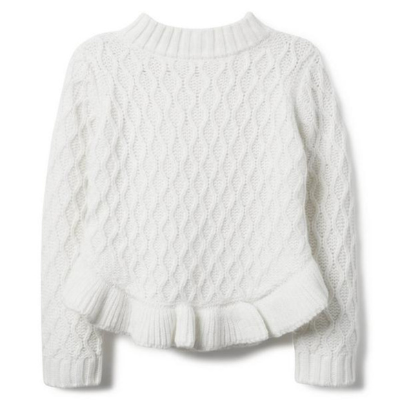 Janie and Jack Other - Janie & Jack Baby Girl Cream Peplum Sweater(6-12M)